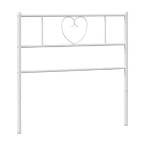 Vervangend hoofdbord 75 cm metaal wit