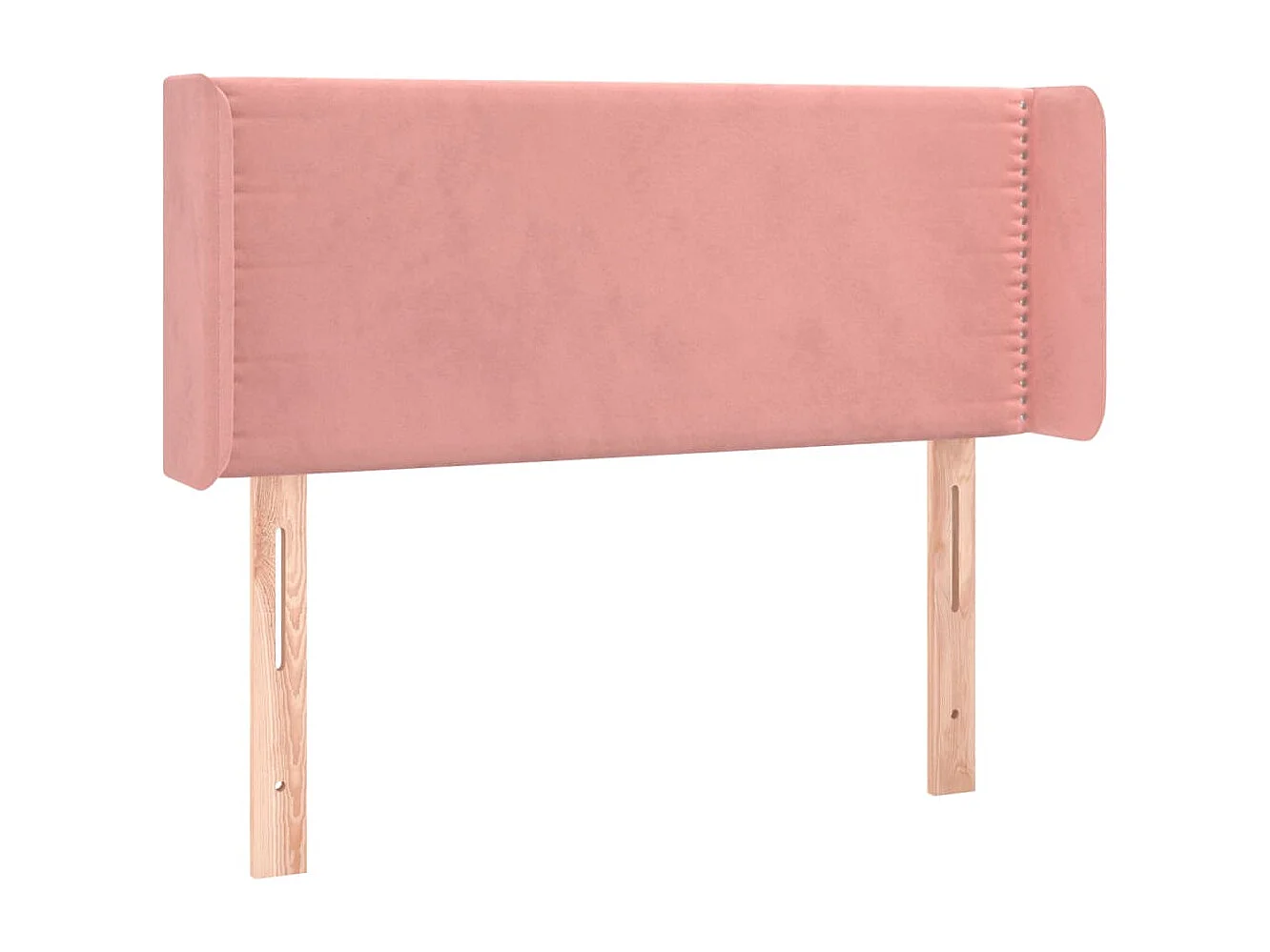 Hoofdbord met randen 103x16x78/88 cm fluweel roze