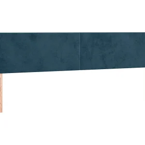 Hoofdborden 200x5x78/88 cm fluweel donkerblauw