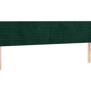 Hoofdbord met randen 163x16x78/88 cm fluweel donkergroen Hoofdbord met randen 163x16x78/88 cm fluweel donkergroen