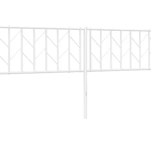 Vervangend hoofdbord 193 cm metaal wit