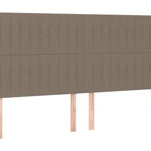 Hoofdbord taupe 180x5x118/128 cm Stof