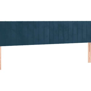 Hoofdbord met randen 163x16x78/88 cm fluweel donkerblauw Hoofdbord met randen 163x16x78/88 cm fluweel donkerblauw
