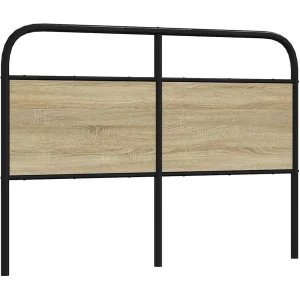 Vervangend hoofdbord 135 cm staal en bewerkt hout sonoma eikenkleurig Vervangend hoofdbord 135 cm staal en bewerkt hout sonoma eikenkleurig