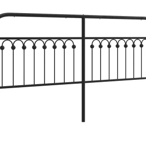 Vervangend hoofdbord 180 cm metaal zwart Vervangend hoofdbord 180 cm metaal zwart