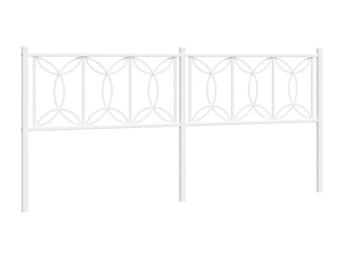 Vervangend hoofdbord 200 cm metaal wit