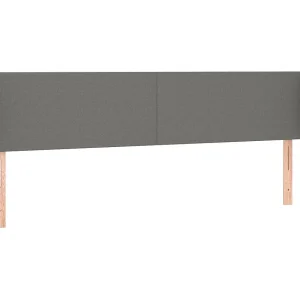 Hoofdbord met randen 163x23x78/88 cm stof donkergrijs Hoofdbord met randen 163x23x78/88 cm stof donkergrijs