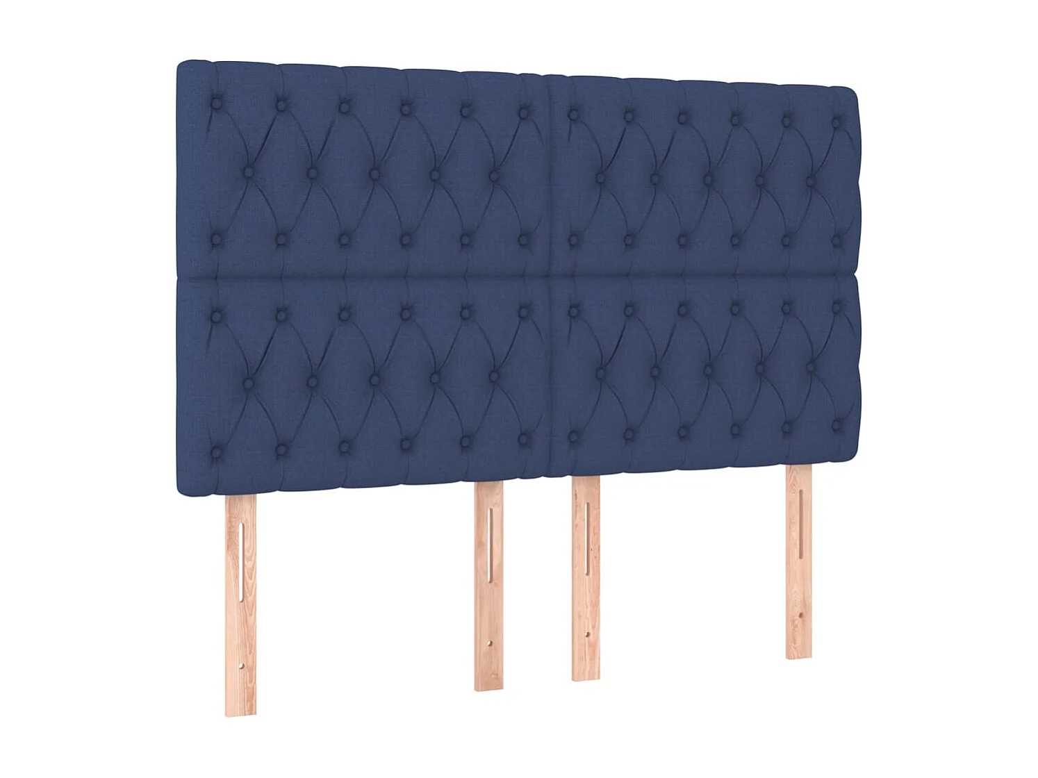 Hoofdbord blauw 144x7x118/128 cm stof