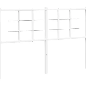 Vervangend hoofdbord 135 cm metaal wit Vervangend hoofdbord 135 cm metaal wit