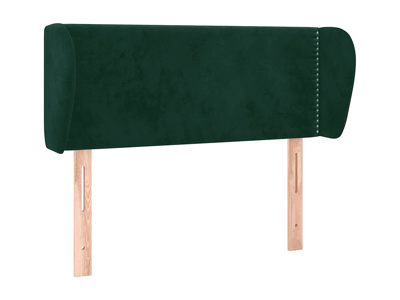 Hoofdbord met randen 83x23x78/88 cm fluweel donkergroen