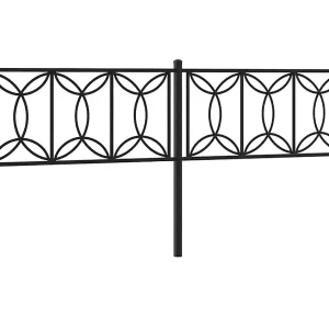 Vervangend hoofdbord 200 cm metaal zwart Vervangend hoofdbord 200 cm metaal zwart