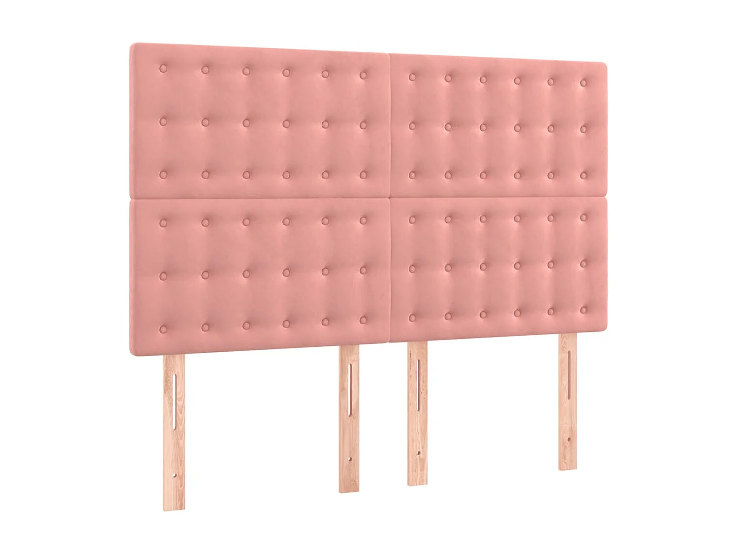 Hoofdbord roze 144x5x118/128 cm fluweel