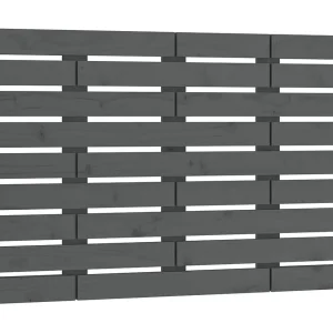 Hoofdbord wandmontage 96x3x63 cm massief grenenhout grijs Hoofdbord wandmontage 96x3x63 cm massief grenenhout grijs