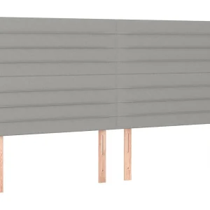 Hoofdbord lichtgrijs 180x5x118/128 cm stof Hoofdbord lichtgrijs 180x5x118/128 cm stof