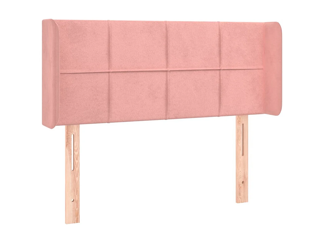 Hoofdbord met randen 103x16x78/88 cm fluweel roze