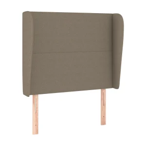 Hoofdbord met randen 93x23x118/128 cm stof taupe Hoofdbord met randen 93x23x118/128 cm stof taupe