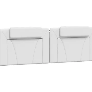 Hoofdbordkussen "Viana" 180 cm kunstleer wit Hoofdbordkussen "Viana" 180 cm kunstleer wit