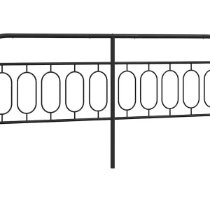 Vervangend hoofdbord 200 cm metaal zwart Vervangend hoofdbord 200 cm metaal zwart