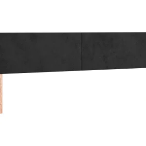 Hoofdborden 200x5x78/88 cm fluweel zwart