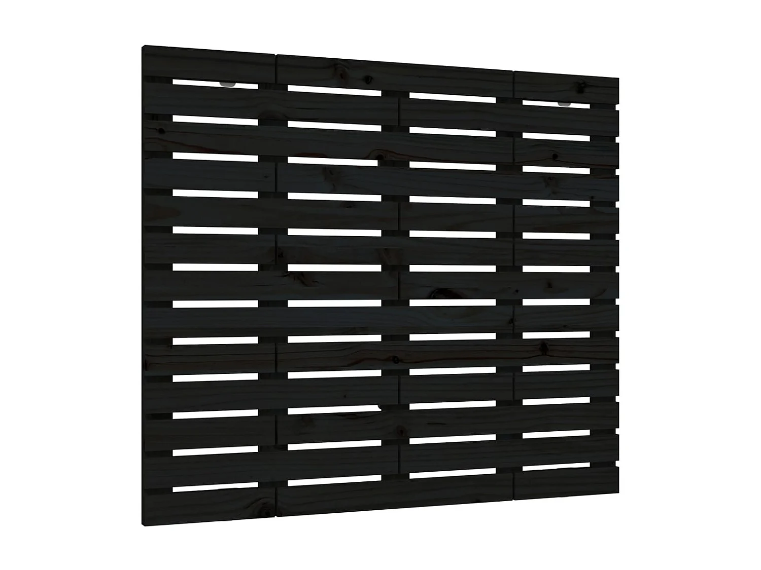 Hoofdbord wandmontage 81x3x91,5 cm massief grenenhout zwart