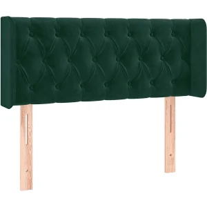 Hoofdbord met randen 103x16x78/88 cm fluweel donkergroen Hoofdbord met randen 103x16x78/88 cm fluweel donkergroen
