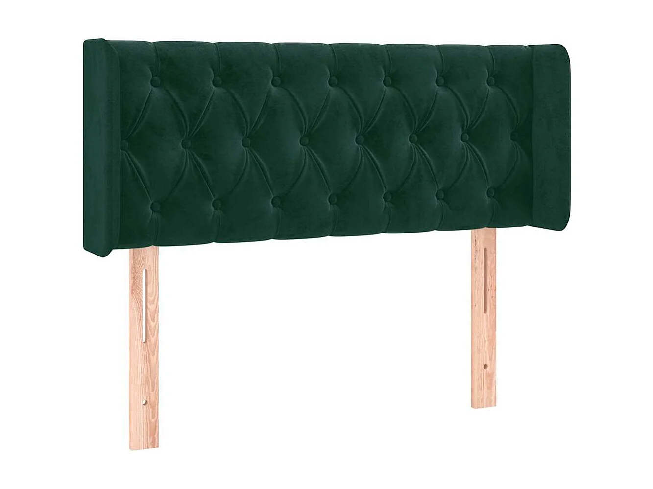 Hoofdbord met randen 103x16x78/88 cm fluweel donkergroen