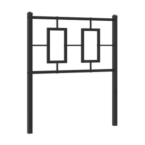 Vervangend hoofdbord 75 cm metaal zwart