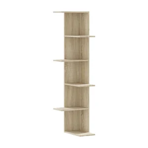 Hoekwandschap 36,5×36,5×140 cm bewerkt hout sonoma eikenkleurig Hoekwandschap 36,5×36,5×140 cm bewerkt hout sonoma eikenkleurig