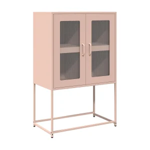 Hoge kast 68x39x107 cm staal roze