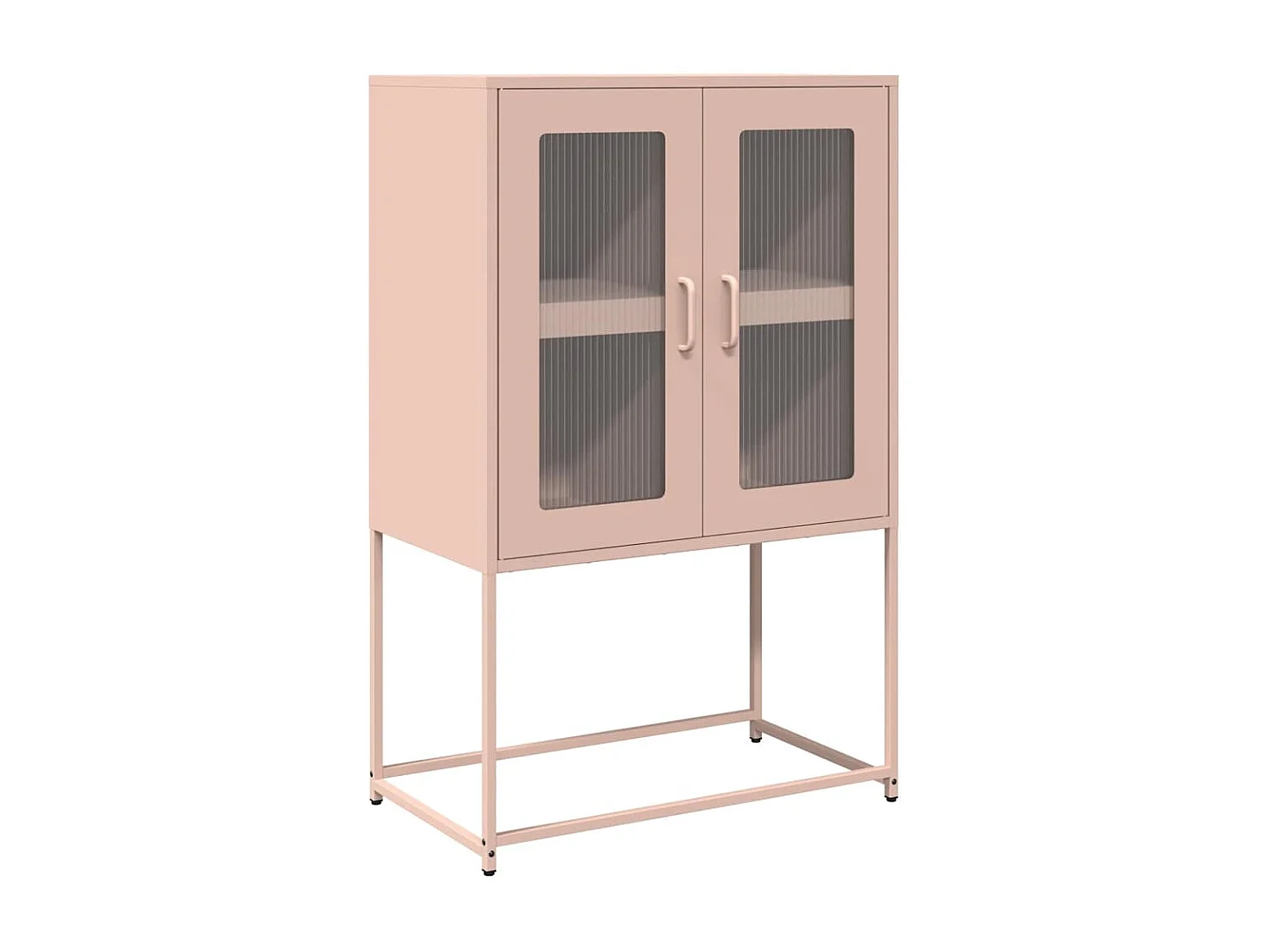 Hoge kast 68x39x107 cm staal roze