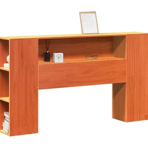 Hoofdbord met opbergruimte 140 cm massief grenenhout wasbruin Hoofdbord met opbergruimte 140 cm massief grenenhout wasbruin