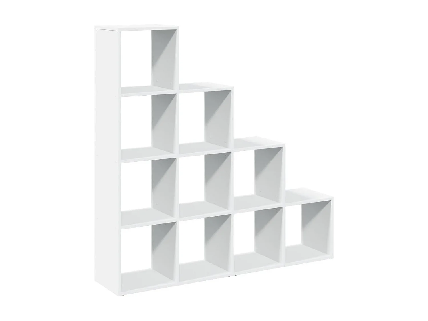 Kamerscherm / boekenkast 4-laags 131,5x29x131,5 cm hout wit