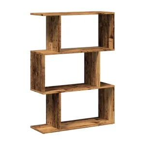 Kamerscherm / boekenkast 3-laags 70x24x97 cm hout oud hout Kamerscherm / boekenkast 3-laags 70x24x97 cm hout oud hout