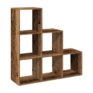 Kamerscherm / boekenkast 3-laags 99x29x99 cm hout oud houtkleur Kamerscherm / boekenkast 3-laags 99x29x99 cm hout oud houtkleur