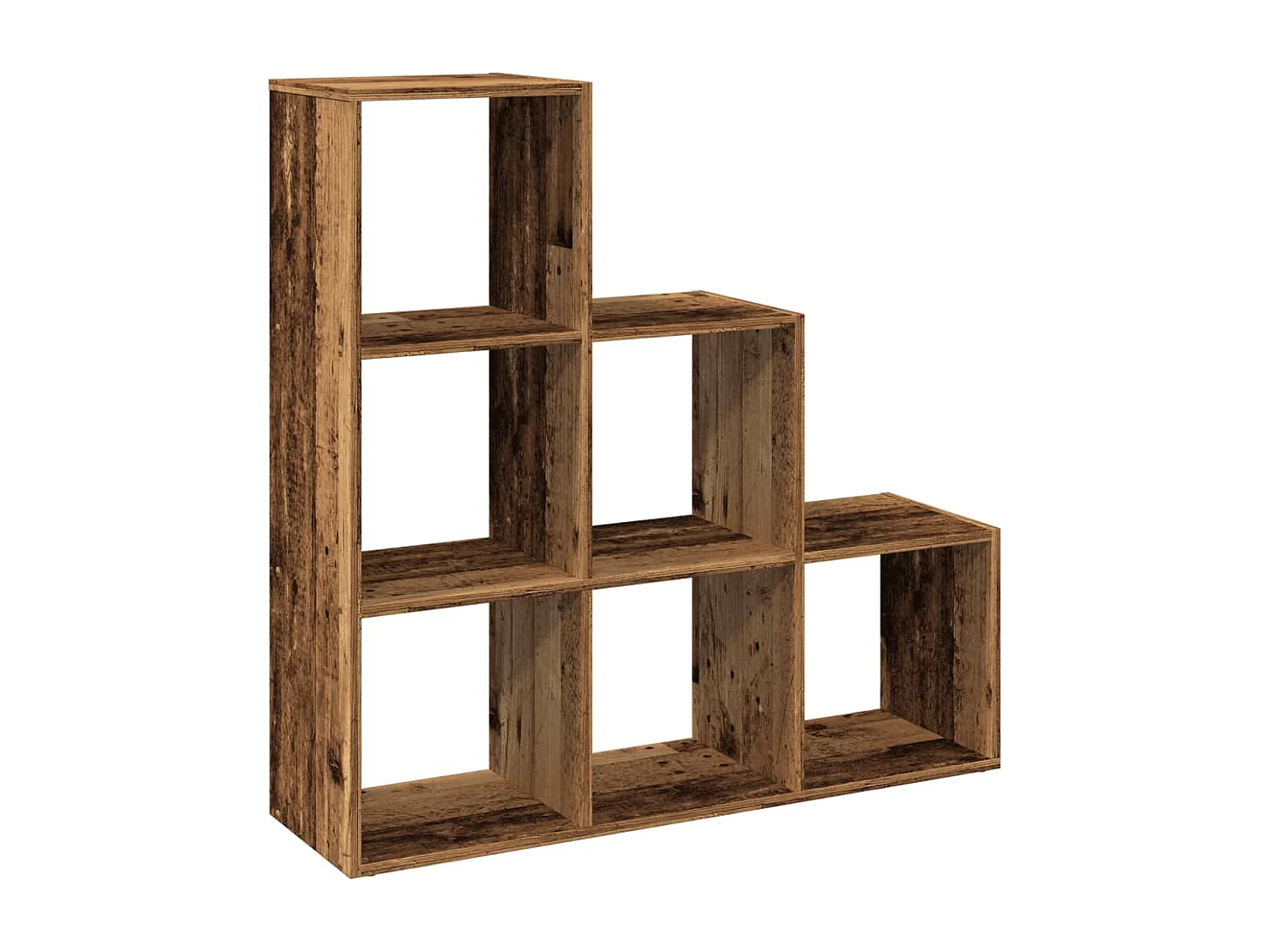 Kamerscherm / boekenkast 3-laags 99x29x99 cm hout oud houtkleur