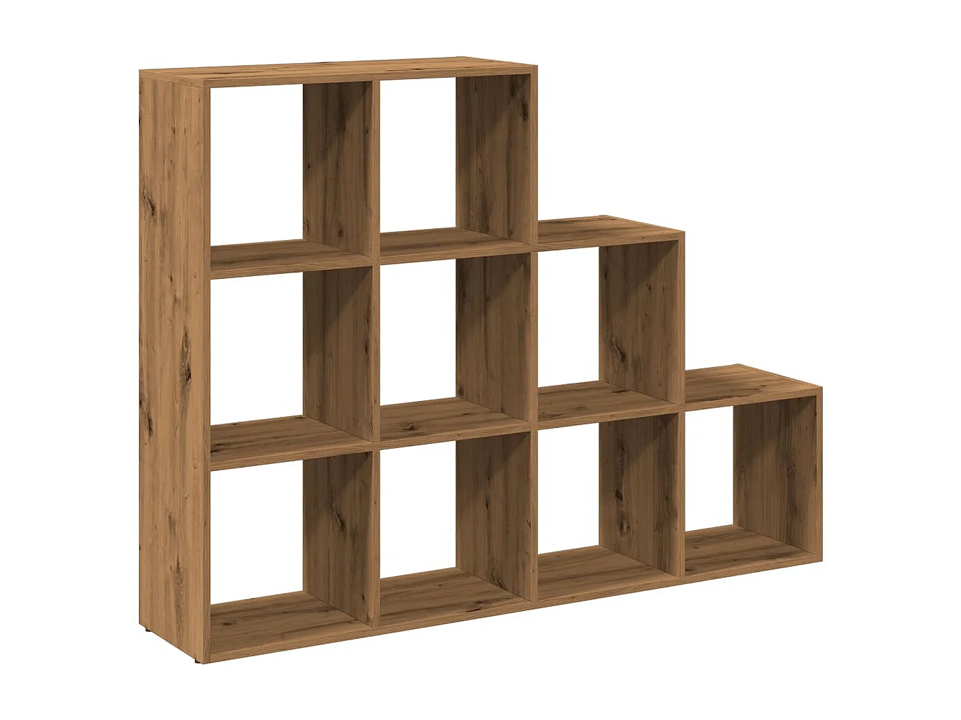 Kamerscherm / boekenkast 137,5x29x103,5 cm hout artisanaal eik