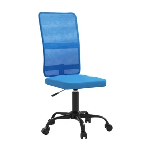 Kantoorstoel verstelbare hoogte mesh stof blauw