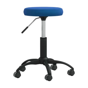 Kantoorstoel draaibaar fluweel blauw