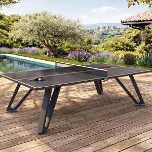 Vaste buitentafeltennis tafel – 274 x 152.5 x 76 cm – Kleur zwart – JAMISON Vaste buitentafeltennis tafel – 274 x 152.5 x 76 cm – Kleur zwart – JAMISON