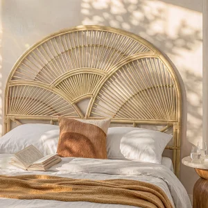 Hoofdeinde van 140 cm van naturelkleurig rotan – EFELA Hoofdeinde van 140 cm van naturelkleurig rotan – EFELA