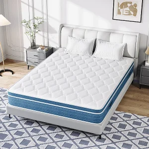 Hybride Matras 120x200cm – dikte 27cm – 7-zones zakveren – hypoallergeen – ademend – Medium-Stevig