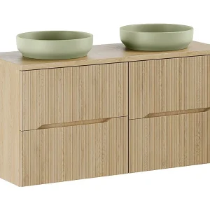 Isaline Wood 120cm dubbele wastafel