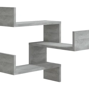 Hoekwandschap 40x40x50 cm bewerkt hout grijs sonoma eikenkleur Hoekwandschap 40x40x50 cm bewerkt hout grijs sonoma eikenkleur