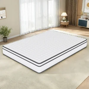 Hybride Springmatras 140x200x25 cm Ademende Gebreide Stoffen Hoes 7 Zones Gebalanceerde Ondersteuning Hybride Springmatras 140x200x25 cm Ademende Gebreide Stoffen Hoes 7 Zones Gebalanceerde Ondersteuning
