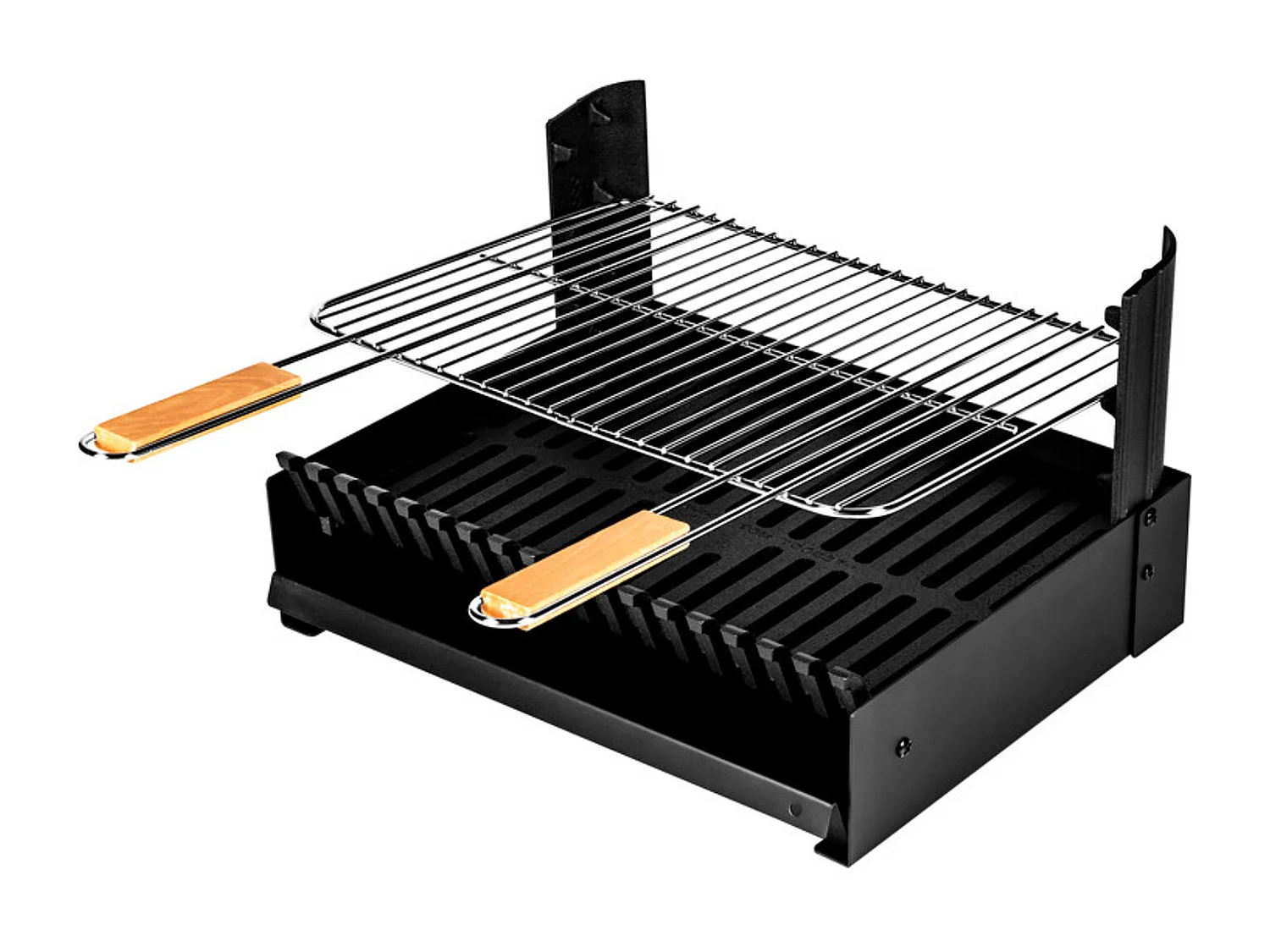 Houtskoolbarbecue verstelbaar in 3 hoogtes GRILLOIR - vrijstaande grill