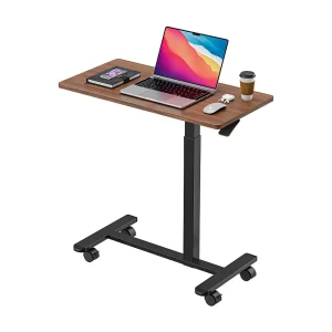 Houten laptop-bijzettafel, verstelbare hoogte, met wieltjes, kan worden gebruikt als banktafel, nachtkastje, woonkamer, slaapkamer of nachtkastje Houten laptop-bijzettafel, verstelbare hoogte, met wieltjes, kan worden gebruikt als banktafel, nachtkastje, woonkamer, slaapkamer of nachtkastje