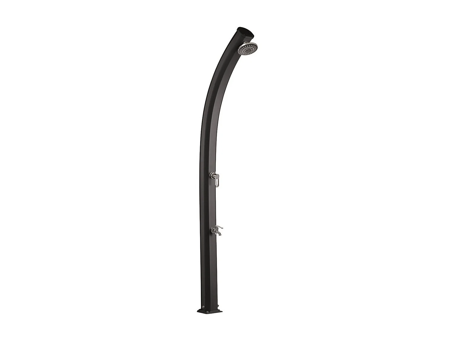 Jolly Solar Shower 33L Aluminuim - 233 cm - Voetdouche + Regendouchekop + verstevigd onderstel - Coloris Anthracite