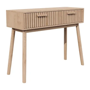 Houten consoletafel met 2 lades voor de woonkamer of hal – Afmetingen 100x80x35 cm – Bruine kleur Houten consoletafel met 2 lades voor de woonkamer of hal – Afmetingen 100x80x35 cm – Bruine kleur
