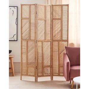 Roomdivider met 3 panelen LAMEZIA Lichtbruin 117 cm 180 cm Roomdivider met 3 panelen LAMEZIA Lichtbruin 117 cm 180 cm