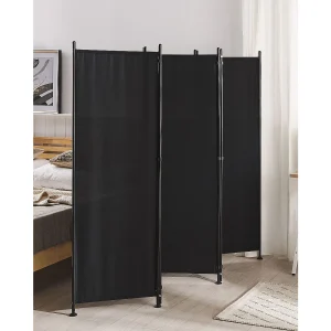 Roomdivider met 5 panelen NARNI Zwart 267 cm 170 cm Roomdivider met 5 panelen NARNI Zwart 267 cm 170 cm